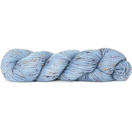 HiKoo Sueno DK Tweed Yarn Hank for Knitting, Crocheting, and Crafts, Soft Superwash Merino Wool, Viscose from Bamboo, Viscose Flecks, 255 Yards, #1601 - Breathe Blue