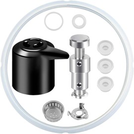 E-TING 10pcs Replacement Parts for Instant Pot Duo 5-Qt,6-Qt, IP-DUO50 IP-DUO60 Steam Release Handle, Float Pressure Valve and Anti-Block Shield Silicone Sealing Ring for Pressure Cooker Accessories