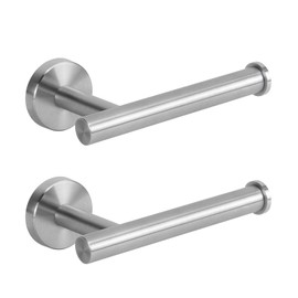 NearMoon Bathroom Toilet Paper Holder, Premium SUS304 Stainless Steel Rustproof Wall Mounted Toilet Roll Holder for Bathroom, Kitchen (2 Pack, Brushed Nickel)
