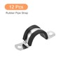 TOP-VIGOR 12Pcs 22mm(7/8") Rubber Cushioned Stainless Steel U-Shaped Pipe Clamp