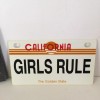NEW Mini License Plate & Frame Bike Bicycle California GIRLS