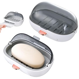 2 Stück Seifenschale Ohne Bohren, Seifenhalter Ohne Bohren, Ohne Bohren Seifendose Seifenschale, Abtropfschale, Seifenschale, Seifenhalter Dusche, Soap Holder Seifenablage Dusche für Bäder, Küchen