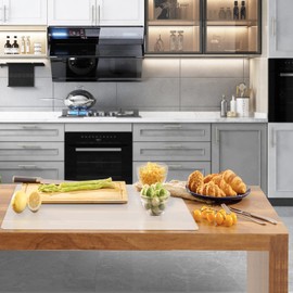 Ewen 39.4x23.5in 2mm Extra Large Silicone Mat, Thick Heat Resistant Placemat Silicone Mats for Kitchen Counter, Bar Workbench Table Protector Cover Pad for Air Fryer Coffee Maker Stove Translucent