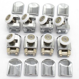 Set of 8 Single Shower Door Rollers Runners Wheels Pulleys 23 mm Diameter Top Bottom Bathroom Spare Parts