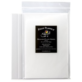 Polly Plastics Heat Moldable Plastic Sheets | 8-inch x 12-inch x 1/16-inch | for Cosplay, Crafting and Art Projects | Paintable (3 Sheets)