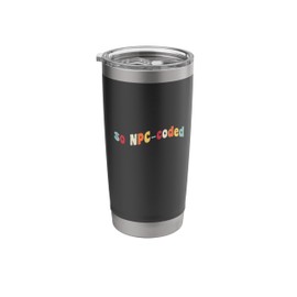 So NPC-Coded Funny Gamer Meme Gen Z Gaming Joke Teen Slang Stainless Steel Insulated Tumbler