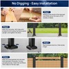 1 Pack 6FT 3-Way Heavy-Duty Aluminum Fence Post, Matte Black