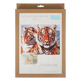 Crafty Capers Tigers | Cross Stitch Kit | No Count | Colour Printed | 57cm x 44cm