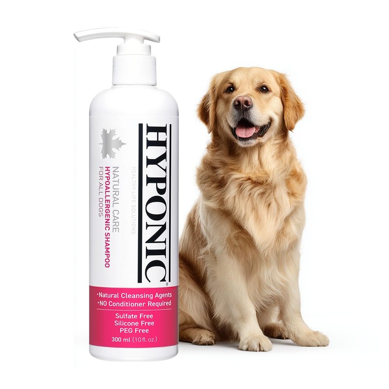 HYPONIC Hypoallergenic Premium Dog Shampoo - Deodorizing, Dog Grooming Shampoo