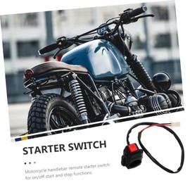 FUNOMOCYA Remote Starter Push Button Ignition Switch for Motorcycles Sturdy and Splashproof Accessory for Enhanced Performance and Safety Compatible Kg Red
