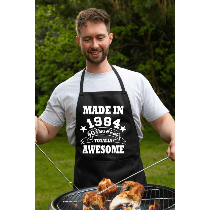 Print4U 40th Birthday Made In 1985 BBQ Cooking Funny Novelty