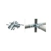 Pipe Connector, 4-Way Metal Clamp Fittings, Fit for 1" (O.D.
