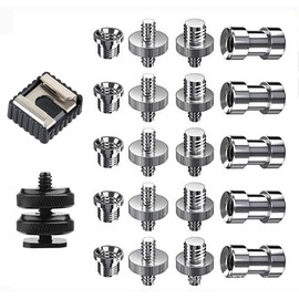 Namvo 22 pieces Camera Screw Adapter 1/4 Inch and 3/8 Inch Converter Tripod Thread Adapter Screw Tripod Thread adapter for Camera Tripod Monopod Light Stand