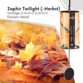 Zaphir Twilight Autumn Wind Chimes with Gift Packaging | Wind Chime Gift - Chimes for Yoga, Children and Meditation in Yellow