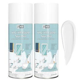 White Ceramic Tub Spray Paint （16 FL Oz *2 pack）- High-performance aerosol spray gun kit, Household appliances, refrigerator, ceramics, bathtubs, vases, bathroom floors, etc., furniture wood color change and more DIY coatings - Quick drying and smooth treatment, strong adhesion