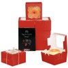 Gcardist Red Bakery Boxes with Window, Pack of 15, 10
