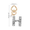 PATIKIL Alphabet Initial Letter Keychain, Cute Heart Crystal Keychains Car