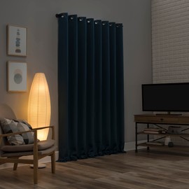 Sun Zero Nordic 2-Pack Theater Grade Noise Reducing Extreme 100% Blackout Grommet Curtain Panel Pair, 52" x 54, Teal