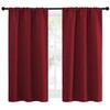NICETOWN - Cortinas Opacas con Bolsillo para cortinero (Rojo, 1