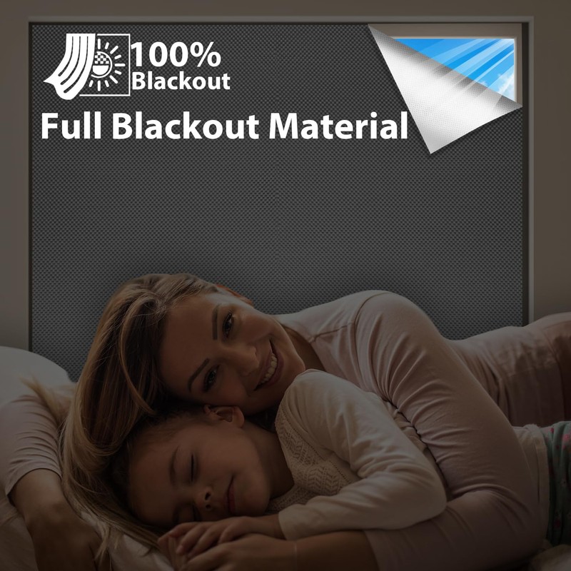 Blackout Blind,No Drill Installation with 12-Pair Strong Magnets,Temporary Light Blocking