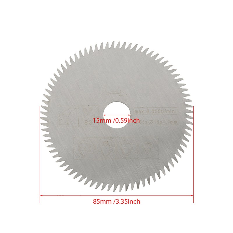 5Pcs 85mm Inner Diameter 15mm Mini Carbide Circular Saw Blade