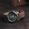 BISONSTRAP Vintage Watch Straps with Gold Buckle, Leather Replacement Band