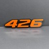 Emblem Badge 2x Orange Black 426 Hemi Emblems 426 Side