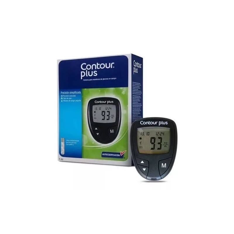 Contour Plus Glucómetro Para El Monitoreo De Glucosa Color Negro