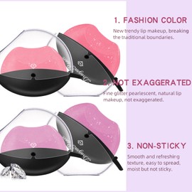 Colour Changing Lipstick Moisturizing Shimmer Lipstick Long Lasting Hydrating Glitte Lipstick Lip Gloss Waterproof Transfer Proof Non-Stick Cup Lipstick Non Drying Lipstick for Girls Women