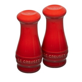 Le Creuset Stoneware Salt & Pepper Shakers Set of 2, 4 oz. each, Cerise