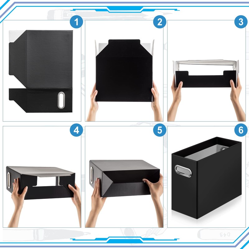 Jutom File Organizer, 8 Packs Cardboard File Storage Folder Letter