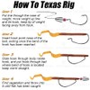 XFISHMAN Texas Rigs for Bass Fishing - Leaders with Weights,