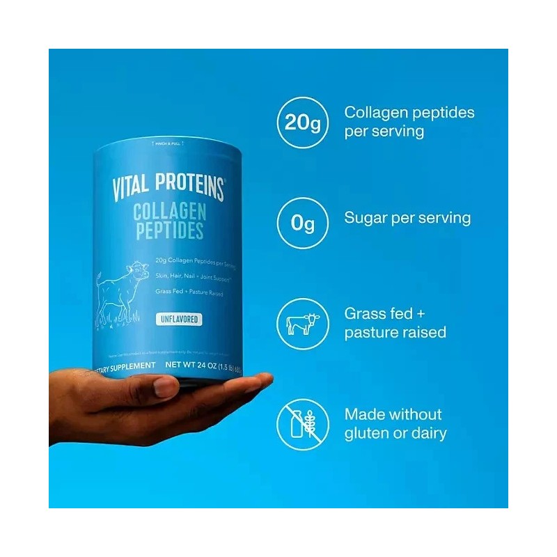 Vital Proteins Collagen Peptides Powder, Unflavored, 1.5 lbs. FREE SHIPPING