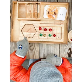 Ten Frame Board Set | Wooden Montessori Ten Frame & Counter | Stylus & Number Flash Cards | Preschool Learning Educational Toys | Math Manipulatives and Math Games for Kids