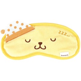 Sanrio Pompurin Character Eye Mask, For Sleeping, Cute, Good Sleep, Goods, Light Shade, Lightweight, Blindfold, Includes Pouch, Case Included, For Children, Boys, Girls, Sanrio