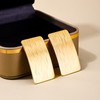 Solighter Chunky Gold Silver Rectangle Stud Earrings for Women Minimalist