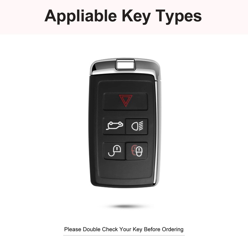 SHANGHONG for Land Rover Key Fob Cover with Keychain, Model2-pink,