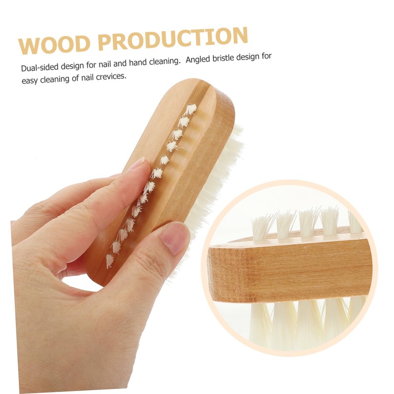 Outanaya 2Pcs Dual Sided Fingernail Brush Portable Nail Cleaning Tools