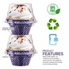 Stock Your Home Individual Plastic Cupcake Containers Disposable with Connected