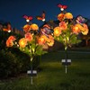 2 Pack Solar Garden Lights Outdoor, 8 Lighting Modes Warm