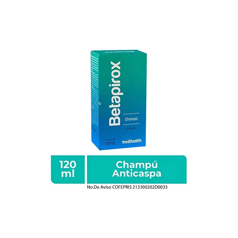 Betapirox Champú Anticaspa Frasco X120 - mL a $648