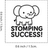 Elephant Teacher Rubber Stamp, 3/5 Inch Small Mini Stamp for