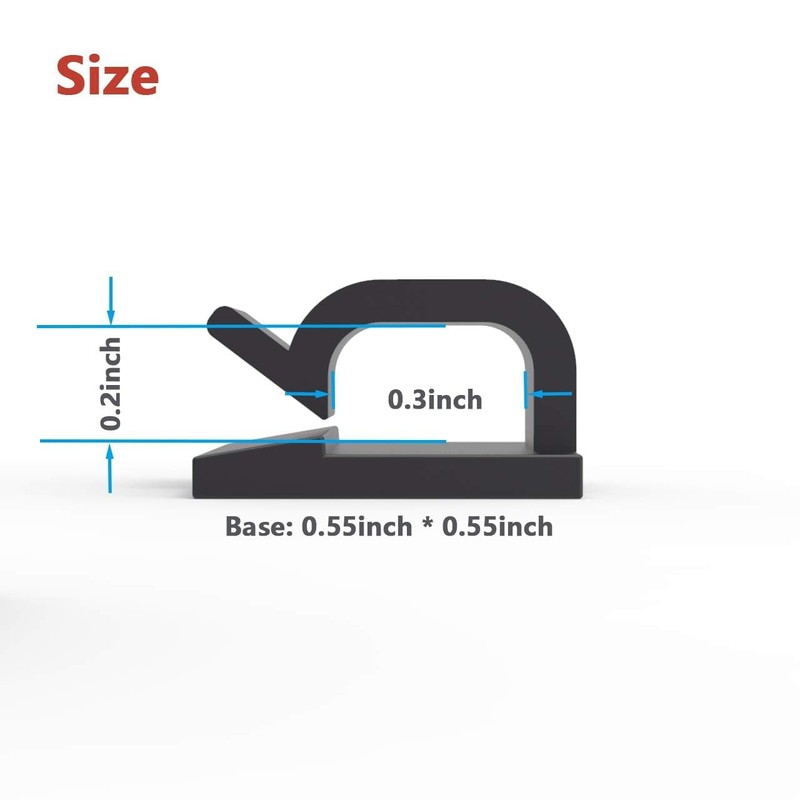 Cable Clips 40pcs with Strong Adhesive Tapes,Wire Holder Organizer Cord