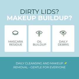 NOVEHA Toallitas para párpados y pestañas Para picazón, ojos secos, orzuelos y blefaritis, Demodex Toallitas limpiadoras de ácido hipocloroso suave y natural 0.02% puro, hipoalergénicas y calmantes para ojos sensibles, paquete de 60 unidades