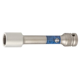 TONE 4AP-17LLN Thin Long Foil Nut Socket for Impact with Protector, 0.5 inch (12.7 mm) Insertion Angle (1/2") Blue 2 Side Width 0.7 inches (17 mm)