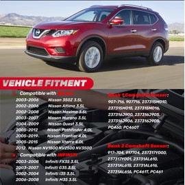 2Pcs Camshaft Position Sensor Compatible with Infiniti FX35 G35 I35 M35 Nissan 350Z Altima Maxima Murano Pathfinder Frontier Quest Xterra, Replaces OE 907-716 917-704 237316J90B 23731AL61A