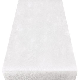 Time to Sparkle Non Woven Tablecloth 30CM X 5.5M Glitter Metal Tablecloth Roll Reusable Party Table Centerpiece for Wedding Birthday Baby Shower White