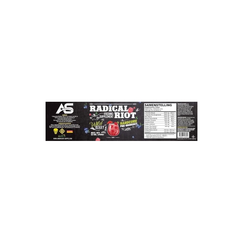 American Supps® Premium Pre-Workout Booster [340g] - Wild Berry -