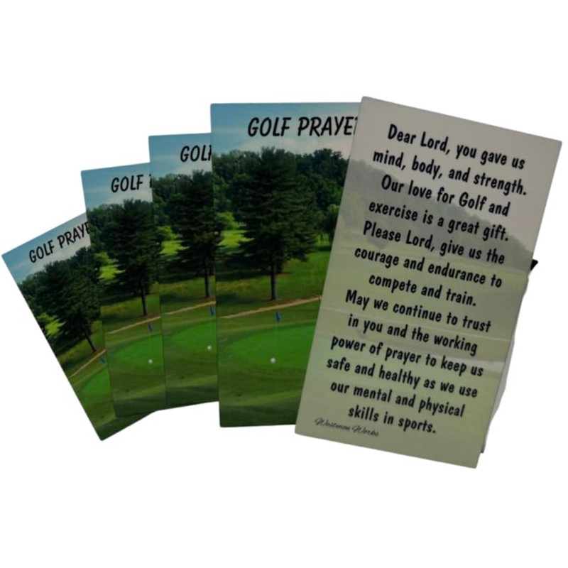 Westmon Works Golf Prayer Card Bulk Pack Bundle for Golfers,