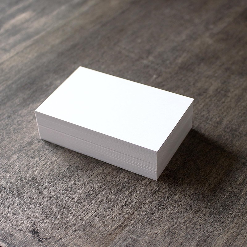 BAY LETTERPRESS Blank Cards, Business Card Size, White, Fine Paper,